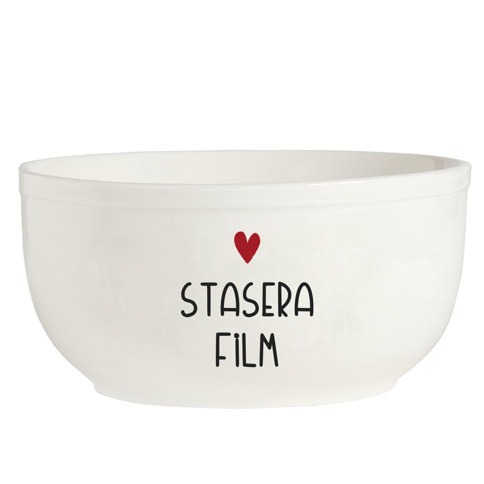 Kom van porselein gres met decor 'Stasera film' - SIMPLE DAY