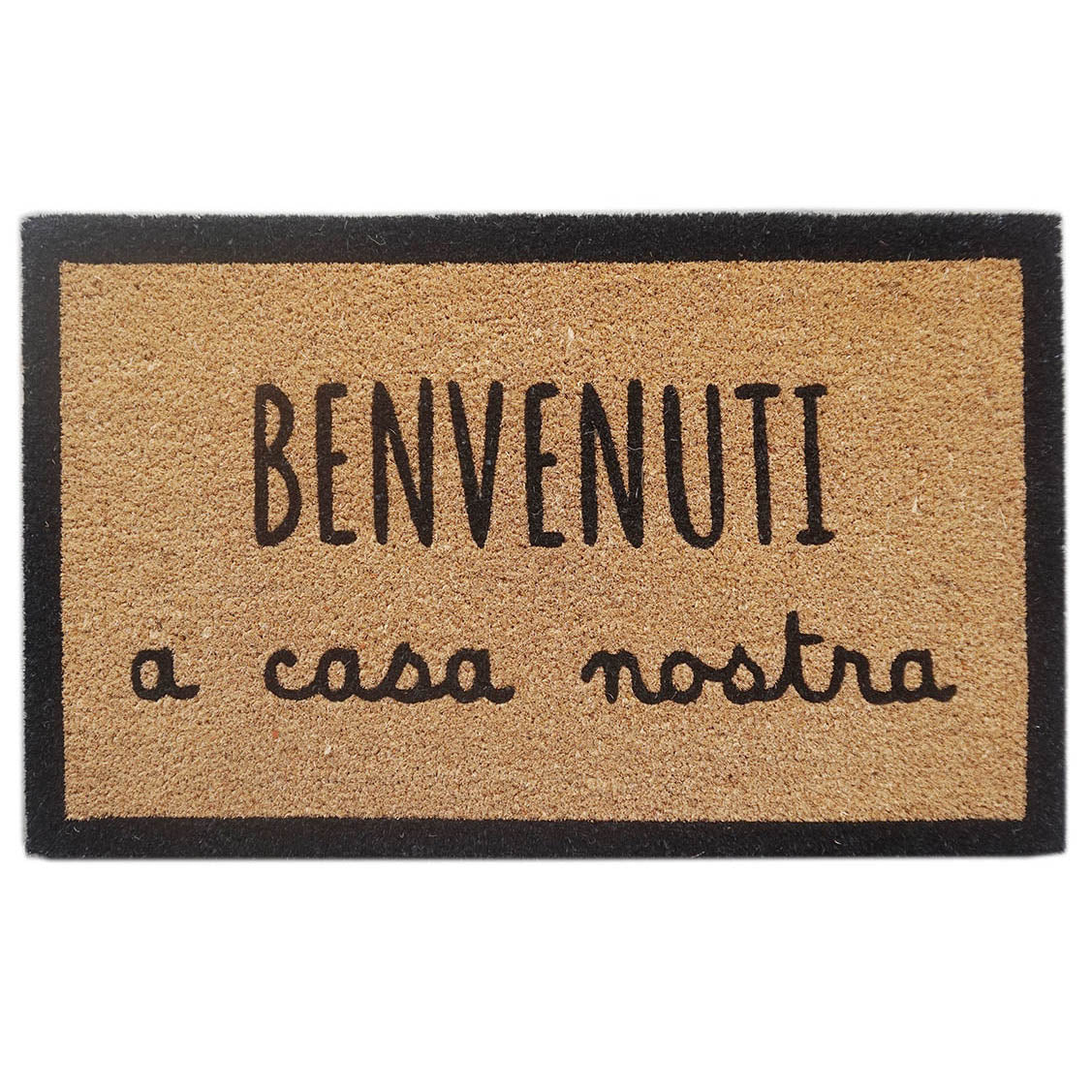 Deurmat met decor 'Benvenuti a casa nostra' ('Welkom in ons huis') – SIMPLE DAY