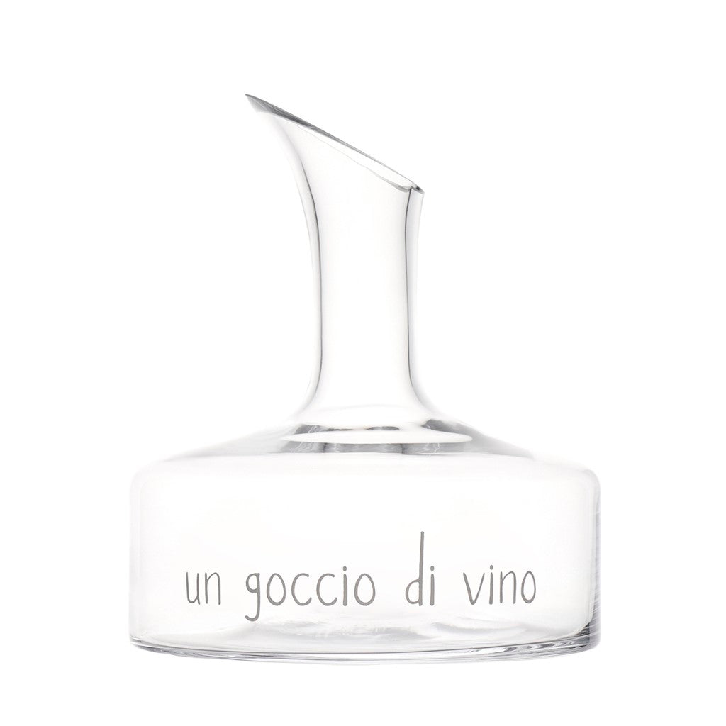 Decanteerkaraf van glas met decor 'Un goccio di vino' ('Een druppel wijn') - SIMPLE DAY