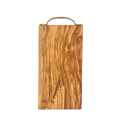 Snijplank met messing handgreep - medium (cm 30x16x2,4)