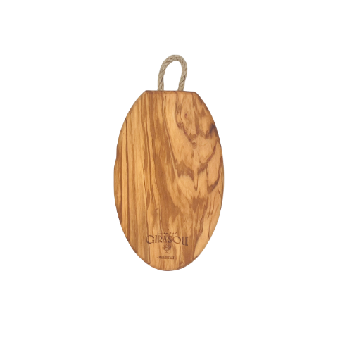 Ovale snijplank met koord - klein (cm 21X13X1,8)