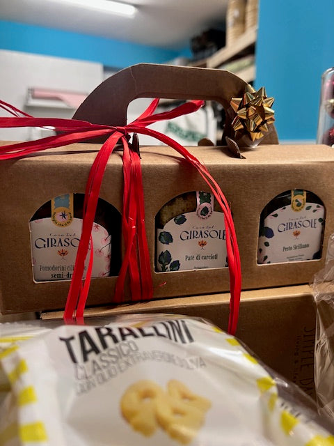 Trio pakket: Pomodorini ciliegino, Patè di carciofi e Pesto Siciliano